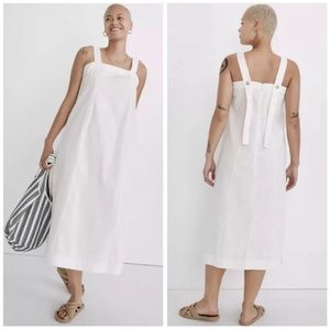 NWOT Madewell Linen-Cotton Princess-Seamed Midi Dress